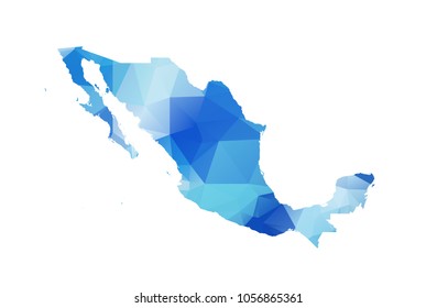 mexico map in geometric polygonal style. mexico map of isolated. Vector Illustration Eps10.