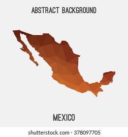 Mexico map in geometric polygonal style.Abstract tessellation,modern design background. Vector illustration EPS8