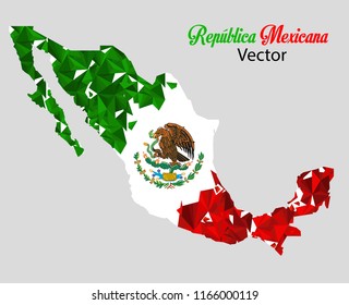 Mexico map - geometric. Vector illustration eps 10.