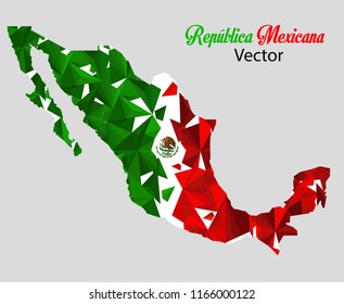 Mexico map - geometric. Vector illustration eps 10.