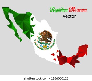 Mexico map - geometric. Vector illustration eps 10.