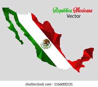 Mexico map - geometric. Vector illustration eps 10.