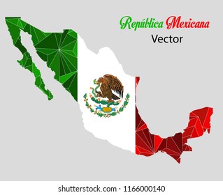 Mexico map - geometric. Vector illustration eps 10.