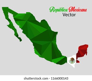 Mexico map - geometric. Vector illustration eps 10.