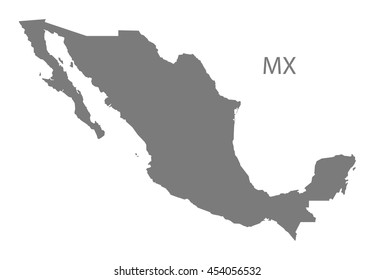 Mexico Map grey