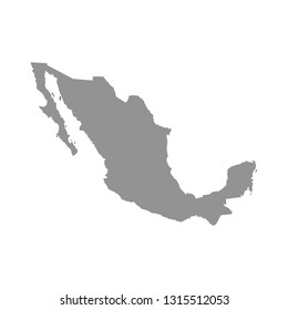 Mexico map. High detailed map of mexico on white background. Vector illustration eps 10. 