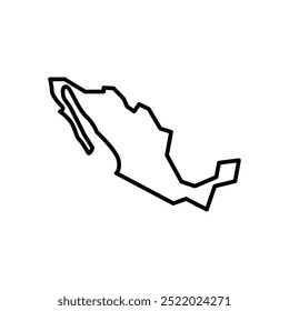 Mexico map icon. Mexico outline map. Simple icon design. Vector illustration