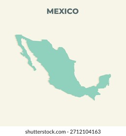 Mapa de México Ilustración vectorial minimalista