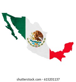 Mexico Map National flag icon