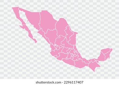 Mexico Map pink Color Background quality files png