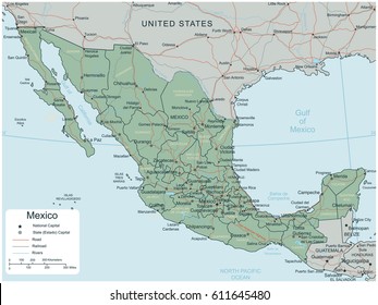 4,274 Green mexico map Images, Stock Photos & Vectors | Shutterstock