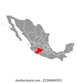 Michoacán of Mexico map shape, travel web concept icon vector illustration .