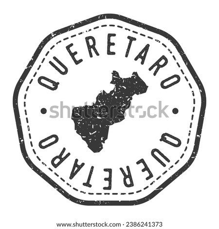 Querétaro, Mexico Map Stamp Retro Postmark. Silhouette Postal Passport. Seal Round Vector Icon. Badge Vintage Postage Design.