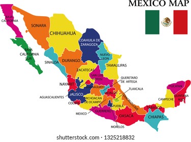 Mexico map vector illustration, mexico map
