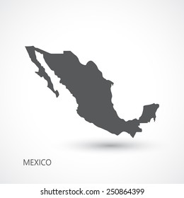 Mexico map vector illustration