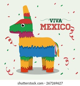 Mexico / mexican culture card design, vector illustration.