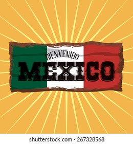 Mexico / mexican culture card design, vector illustration.