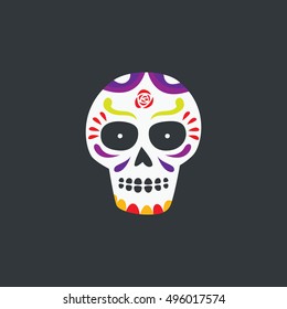 Mexico, Mexican skull, Mexico sugar skull set, Day of the death illustration