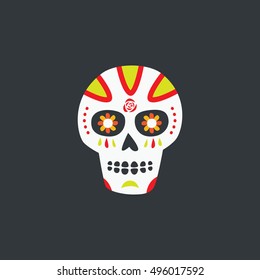 Mexico, Mexican skull, Mexico sugar skull set, Day of the death illustration