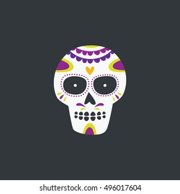 Mexico, Mexican skull, Mexico sugar skull set, Day of the death illustration