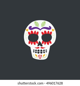 Mexico, Mexican skull, Mexico sugar skull set, Day of the death illustration