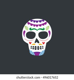 Mexico, Mexican skull, Mexico sugar skull set, Day of the death illustration
