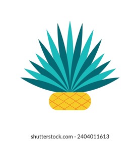 mexico mezcal agave plant illustration