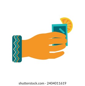 mexico mezcal in hand illustration