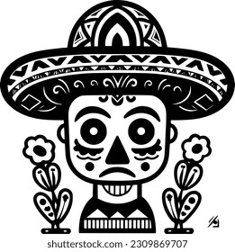 Mexico - Minimalist and Flat Logo - Vector illustration