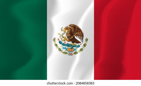 Mexico National flag soft waving background illustration