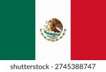 Mexico National Flag. Vector illustration.