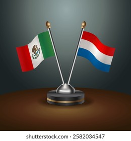 Mexico and Netherlands table flags relation with gradient backgrund