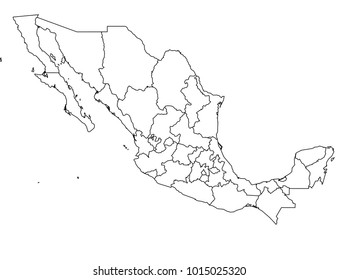 10,930 Mexico map outline Stock Illustrations, Images & Vectors ...