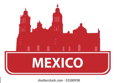 Mexico outline. Vector illustration