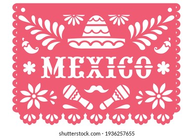 Mexico Papel Picado Banner, Schnittdatei