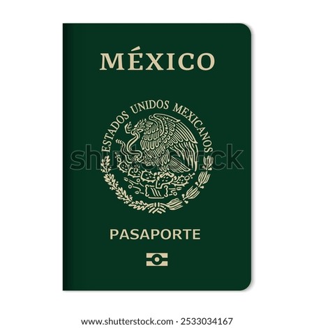 Mexico passport cover front with official gold emblem and text