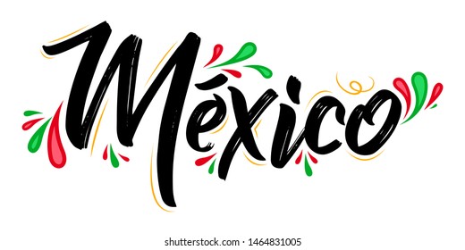 Mexico Patriotic Banner design Mexican flag colors vector illustration