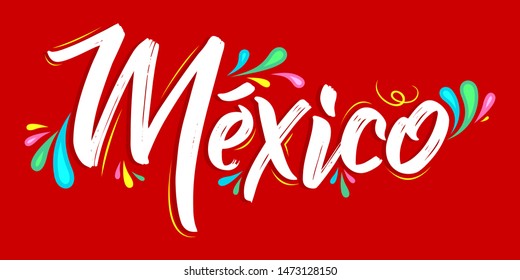 Mexico Patriotic Banner design Mexican flag colors vector illustration