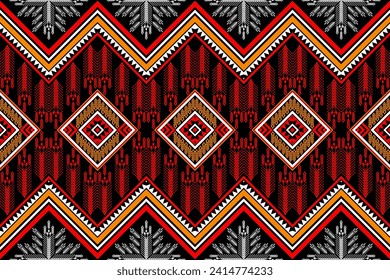 patrón méxico diseños étnicos formas geométricas color triangular gota de lágrima ikat amarillo negro naranja blanco diseño de patrón tribal para imprenta textil Papel de escritorio, tela de alfombra Cuchillos