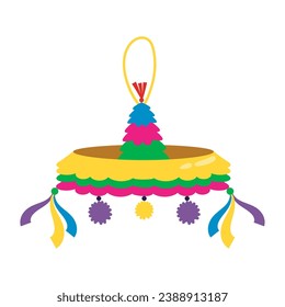 ilustración de sombrero pinata de méxico aislado