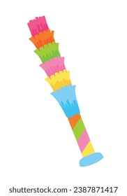 mexico pinata stick illustration isolated