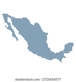 Mapa de Vector punteado del Profesional de México para el comercio y los negocios de América del Norte. Mapa punteado de México. 