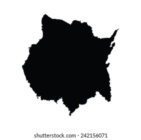 Mexico province map, state Morelos vector map silhouette isolated on white background. High detailed silhouette illustration.