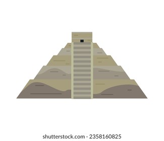 mexico pyramid icon isolated vector