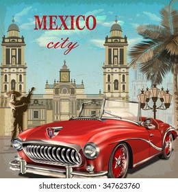 Mexico retro poster.