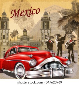 Mexico retro poster.