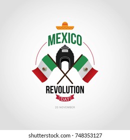 Mexico Revolution Day Vector Design.