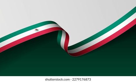 Mexico ribbon flag background. Element of impact for the use you want to make of it.