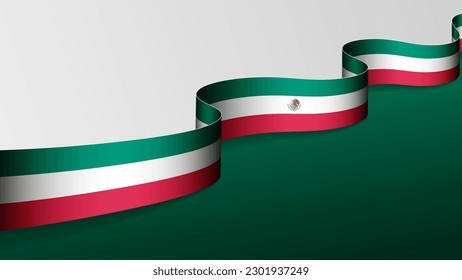 Mexico ribbon flag background. Element of impact for the use you want to make of it.