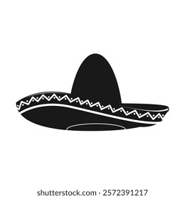 mexico sambrero black vector design